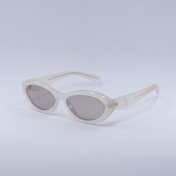 🕶️ New Prada PR26ZS 12V4I2 Sunglasses Opal Milk Frame, Light Brown Lenses - Picture 1 of 10